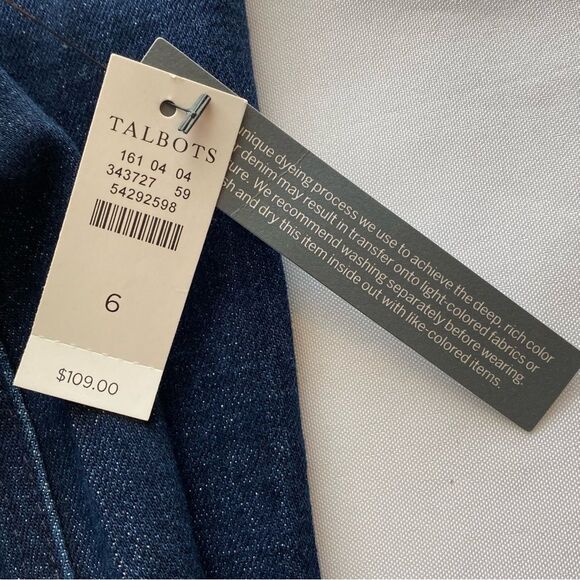 NWT Talbots Luna Wash Trouser Jeans Size 6 - Picture 10 of 15